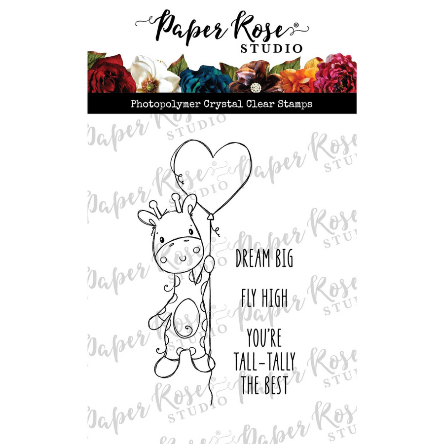 Paper Rose - Animal Valentines - Giraffe Clear Stamp