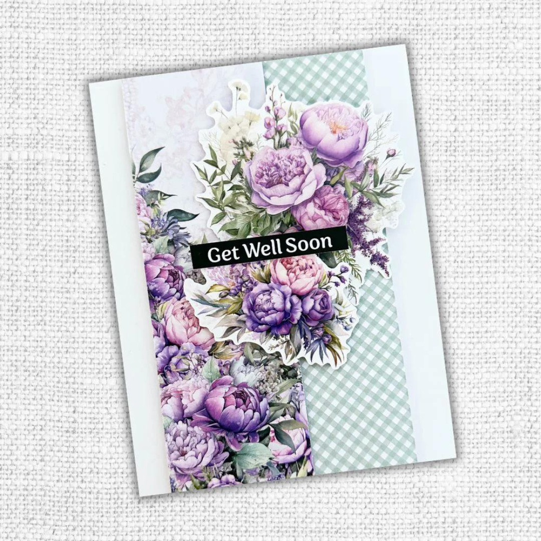 Paper Rose - Lavender & Roses Embossed Die Cuts