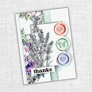 Paper Rose - Lavender & Roses Black & White Cut Aparts Paper Pack