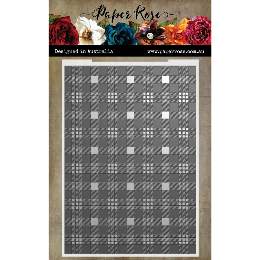 Paper Rose - Winter Plaid 3D Embossing Folder