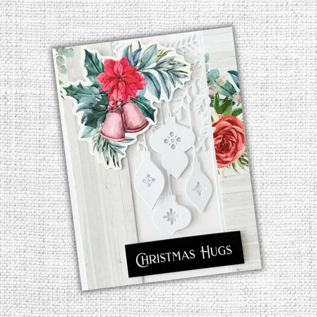 Paper Rose - Hanging Christmas Ornaments Border Metal Cutting Die