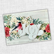 Paper Rose - Fancy Script Layered Joy Metal Cutting Die