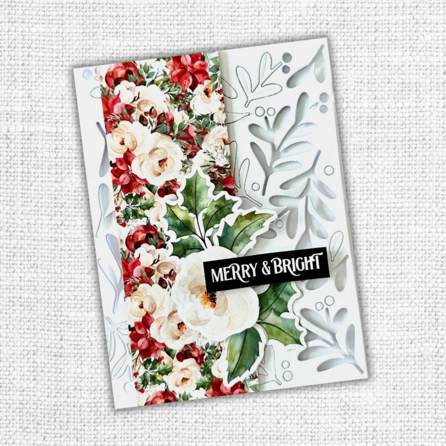 Paper Rose - Floral Christmas Coverplate Metal Cutting Die