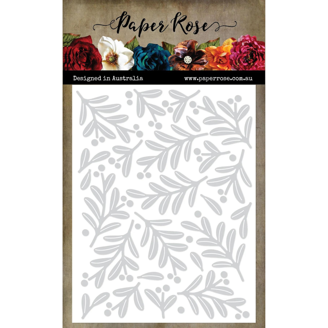 Paper Rose - Floral Christmas Coverplate Metal Cutting Die