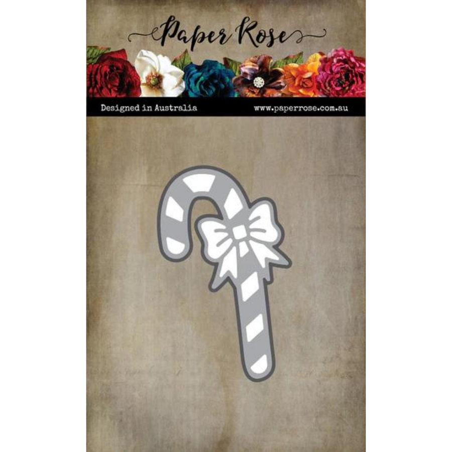 Paper Rose - Candy Cane with Bow Large Metal Cutting Die