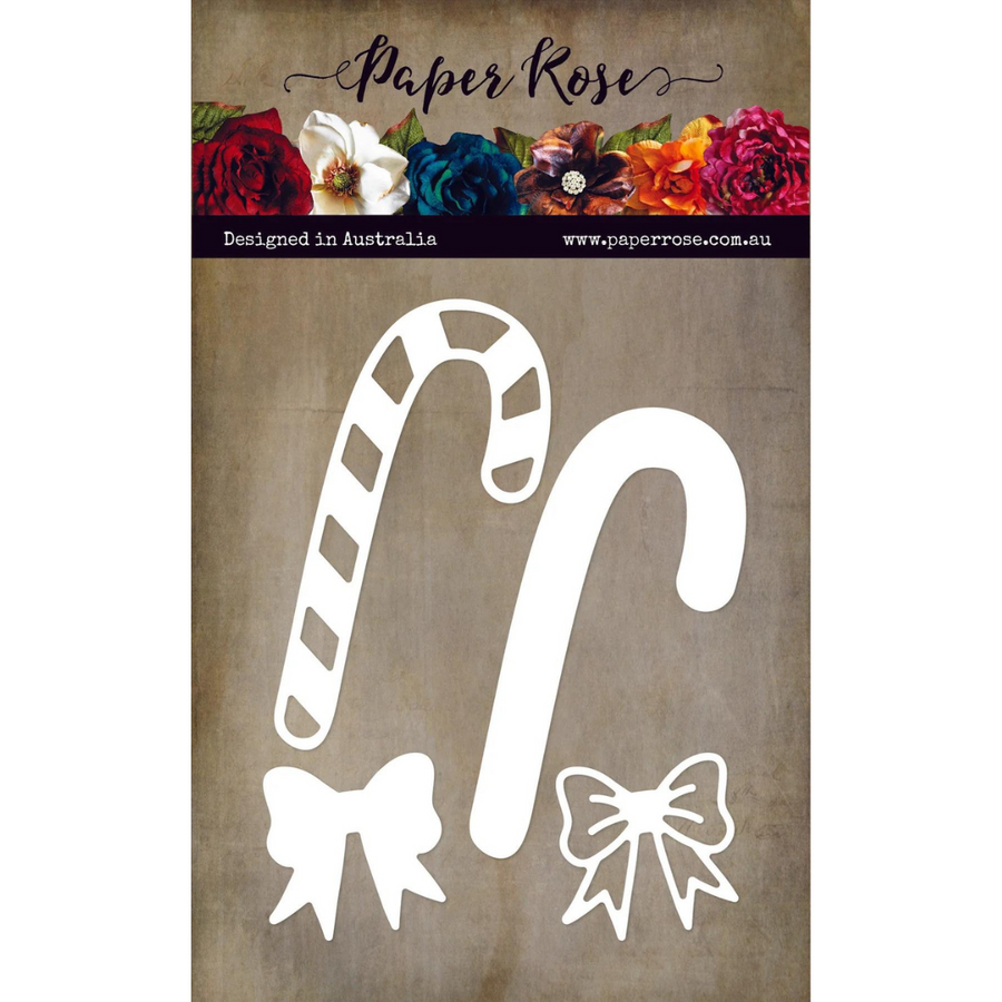 Paper Rose - Candy Cane with Bow Add On Large Metal Cutting Die