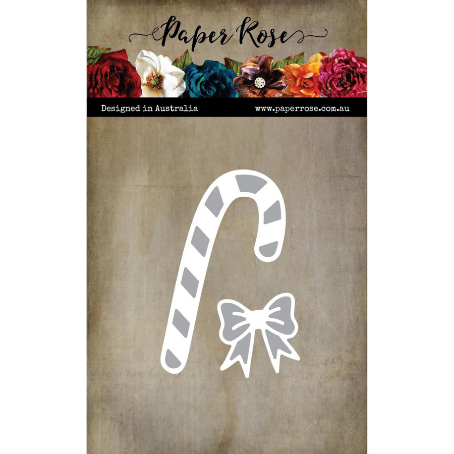 Paper Rose - Candy Cane with Bow Add On Large Metal Cutting Die