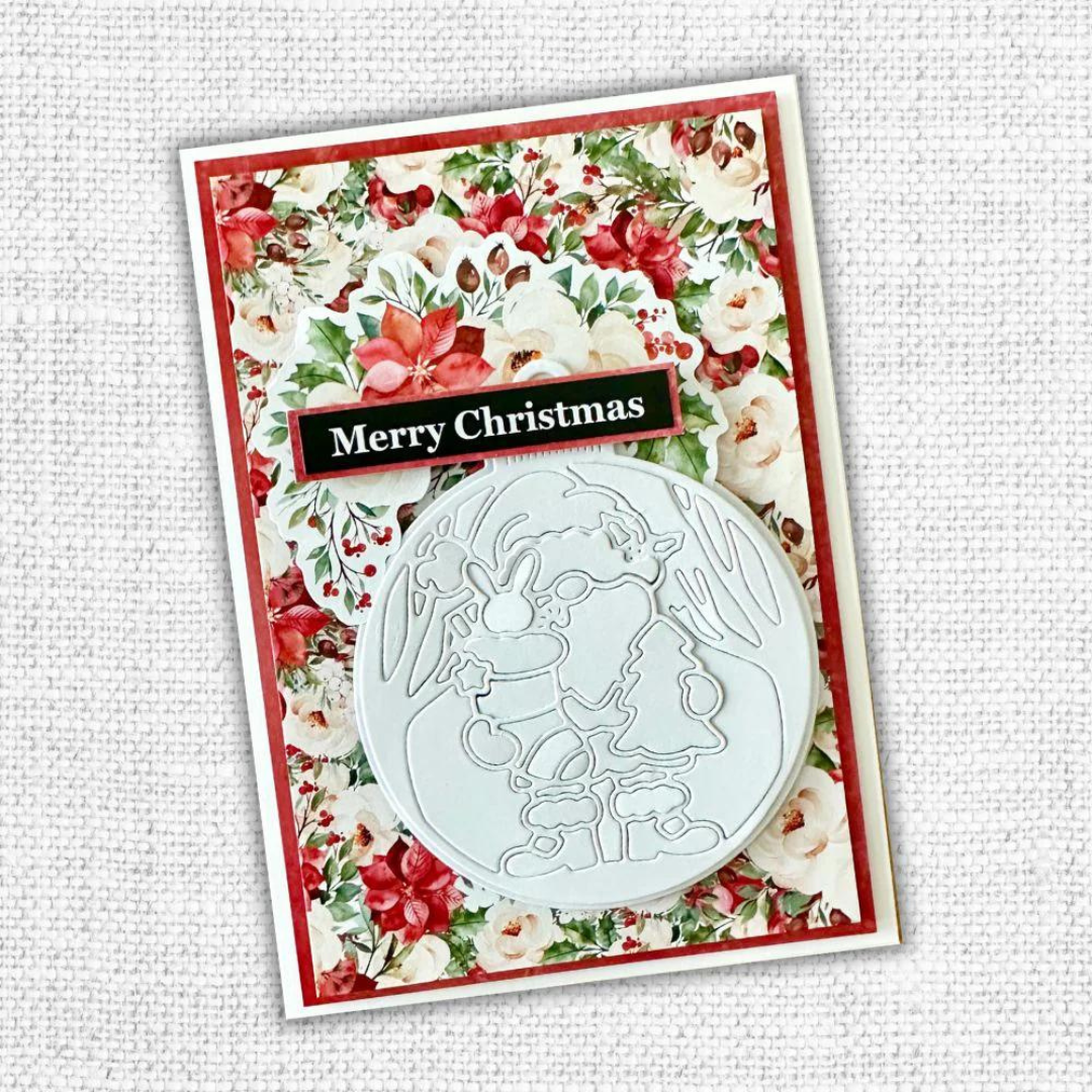 Paper Rose - Hanging Bauble with Santa Metal Cutting Die