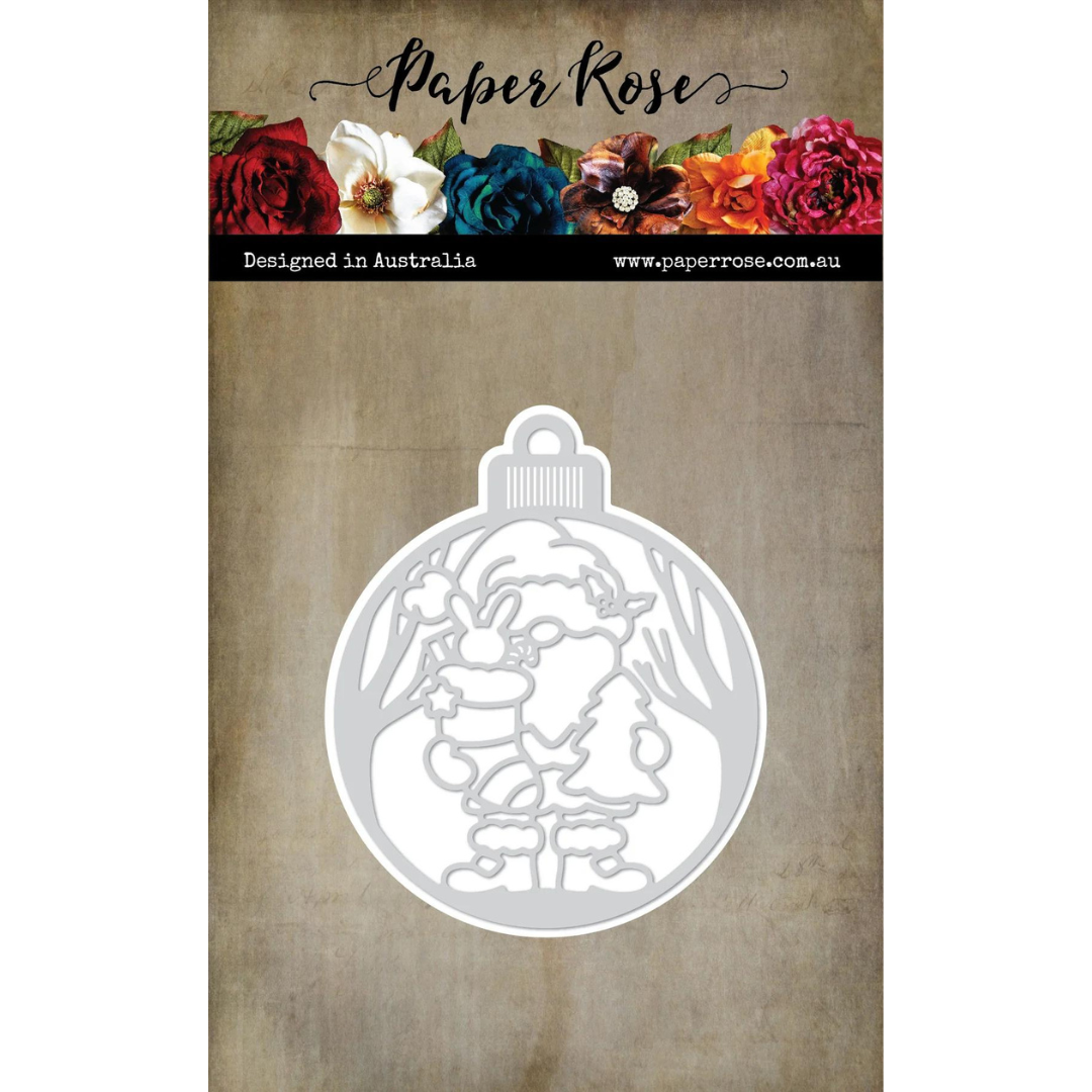 Paper Rose - Hanging Bauble with Santa Metal Cutting Die