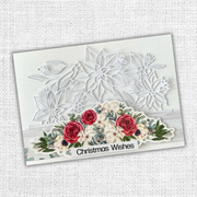 Paper Rose - White Christmas Poinsettia Border Metal Cutting Die