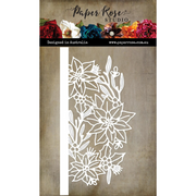 Paper Rose - White Christmas Poinsettia Border Metal Cutting Die