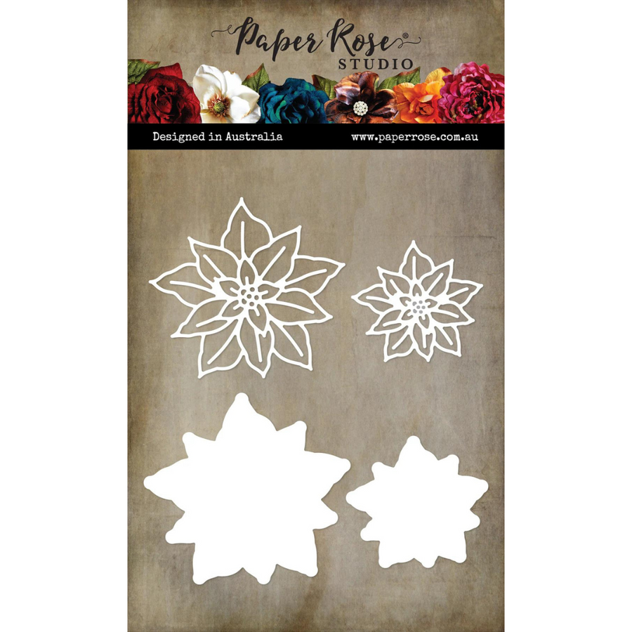 Paper Rose - White Christmas Layering Poinsettia Set 1 Metal Cutting Die