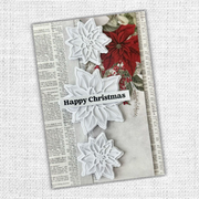 Paper Rose - White Christmas Layering Poinsettia Set 2 Metal Cutting Die