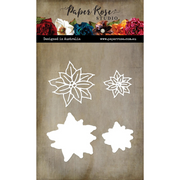 Paper Rose - White Christmas Layering Poinsettia Set 2 Metal Cutting Die