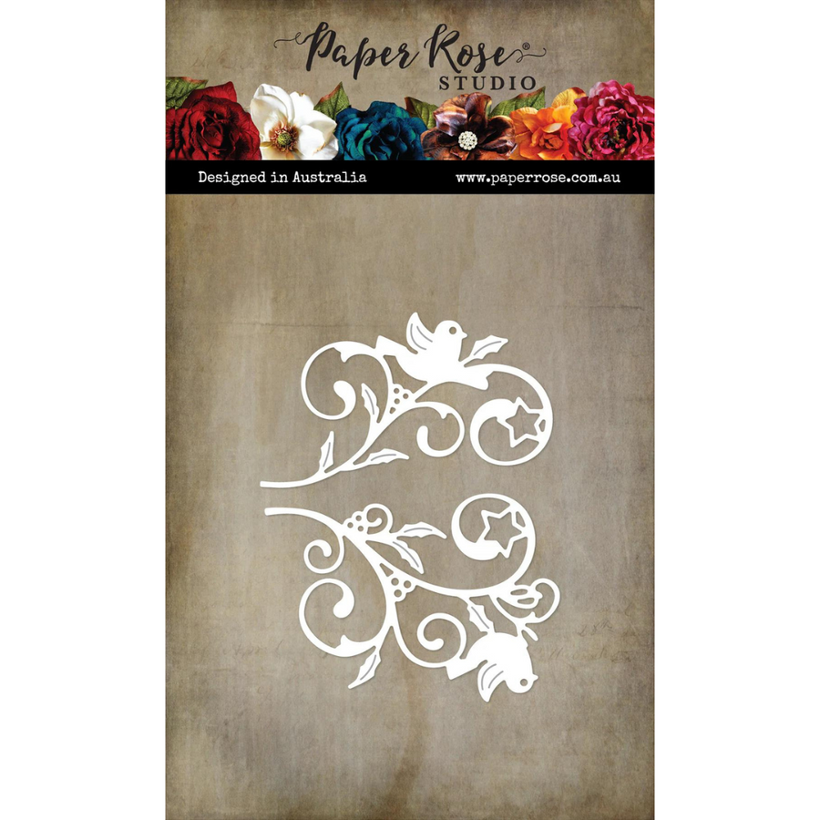 Paper Rose - White Dove Small Flourishes Metal Cutting Die