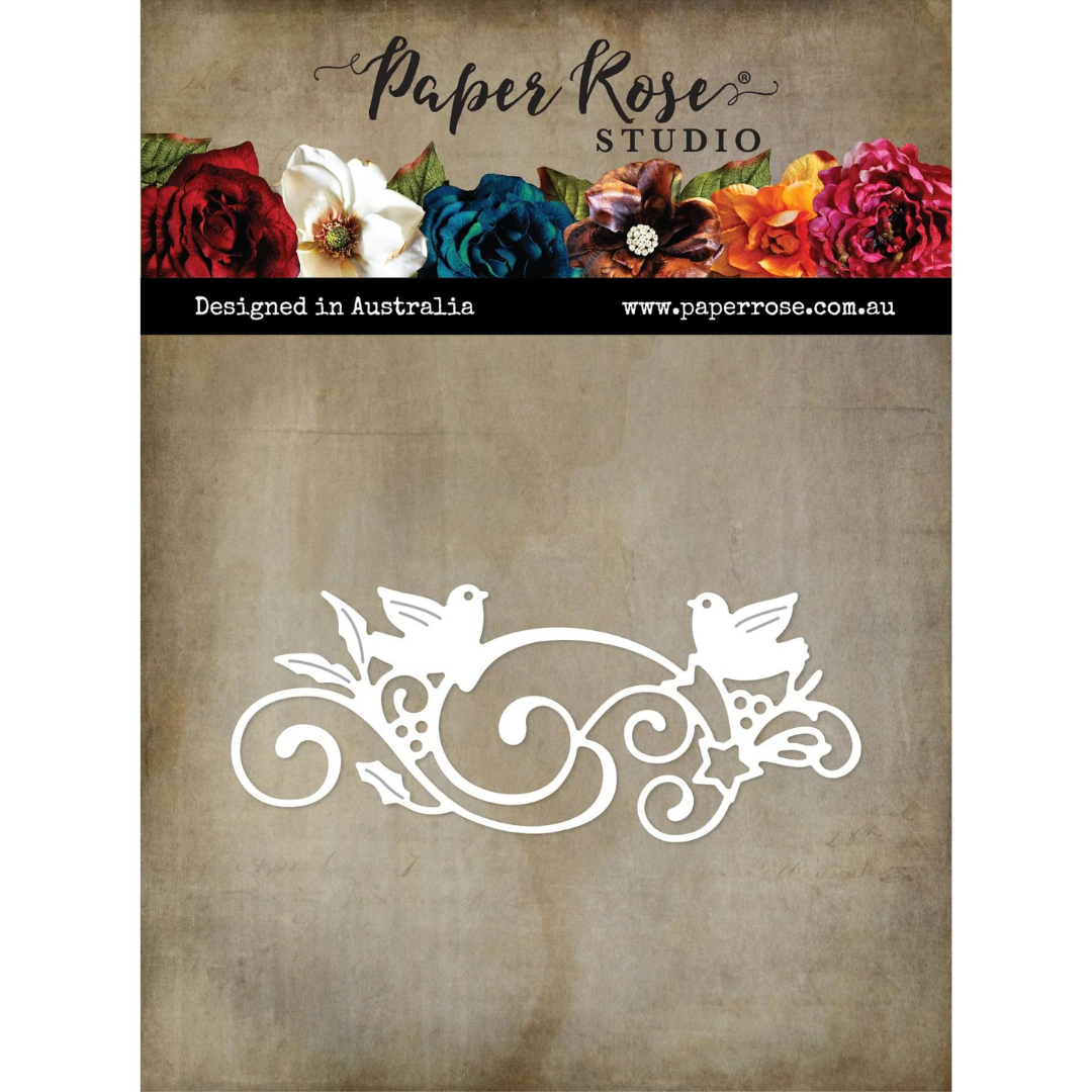 Paper Rose - White Dove Flourish Metal Cutting Die