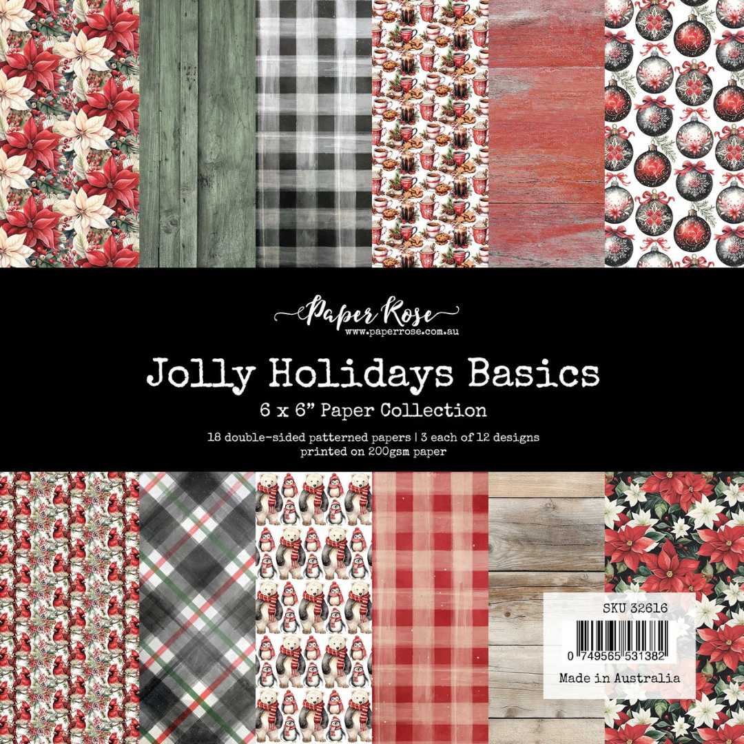 Paper Rose - Jolly Holidays Basics 6" x 6" Paper Collection