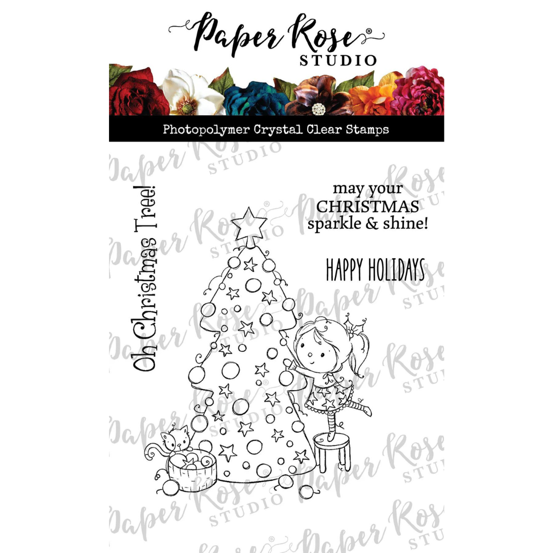 Paper Rose - O Christmas Tree Clear Stamp