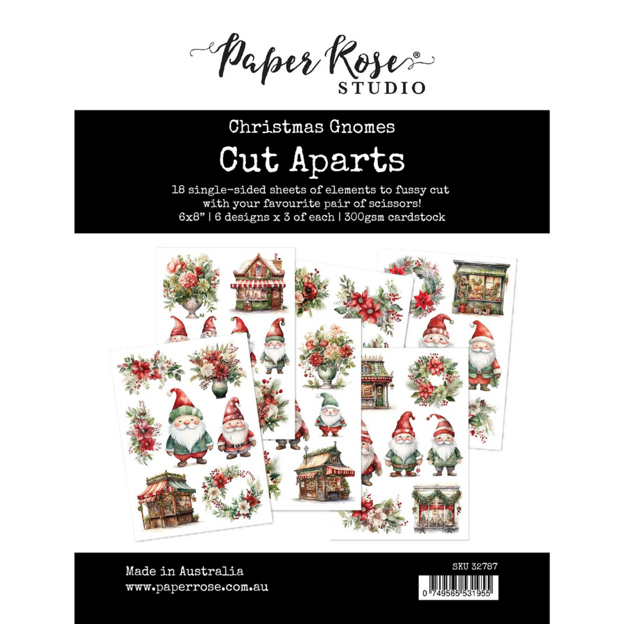 Paper Rose - Christmas Gnomes Cut Aparts Paper Pack