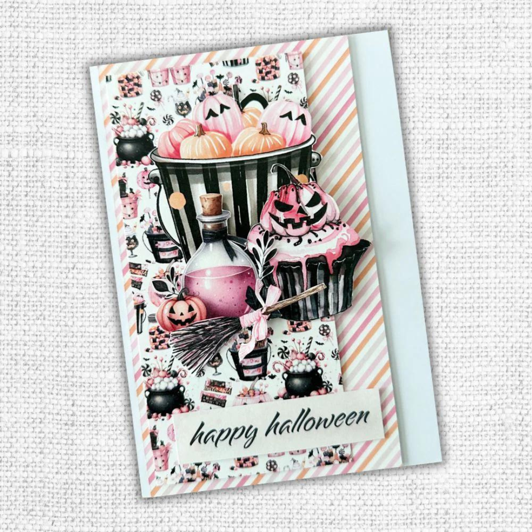 Paper Rose - Pink Halloween Embossed Die Cuts