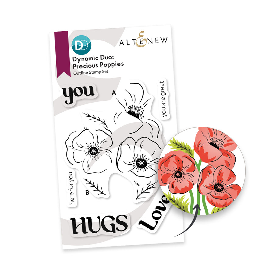 Altenew - Dynamic Duo: Precious Poppies & Add-on Die Bundle