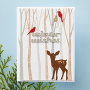 Spellbinders - Birch Trees Registration Press Plates & Die Set from the Dancin' Christmas Friends Collection