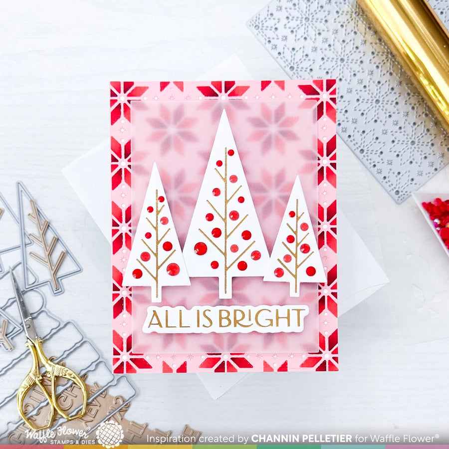 Waffle Flower - Elegant Christmas Foil Plate Matching Dies