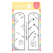 Waffle Flower - Round Floral Bookmark Duo Stamp Set