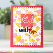 Waffle Flower - Postage Collage Rose Stencil