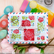 Waffle Flower - Postage Collage Love Stamp Set