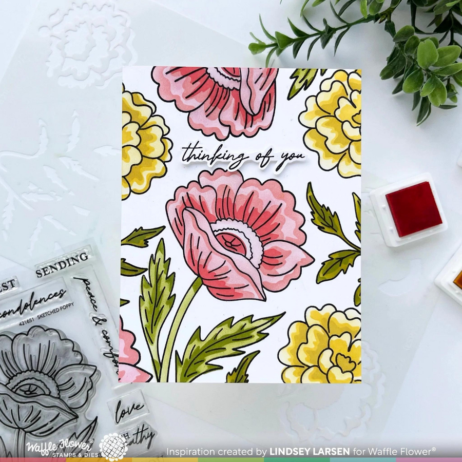 Waffle Flower - Sketched Poppy Stamp Set