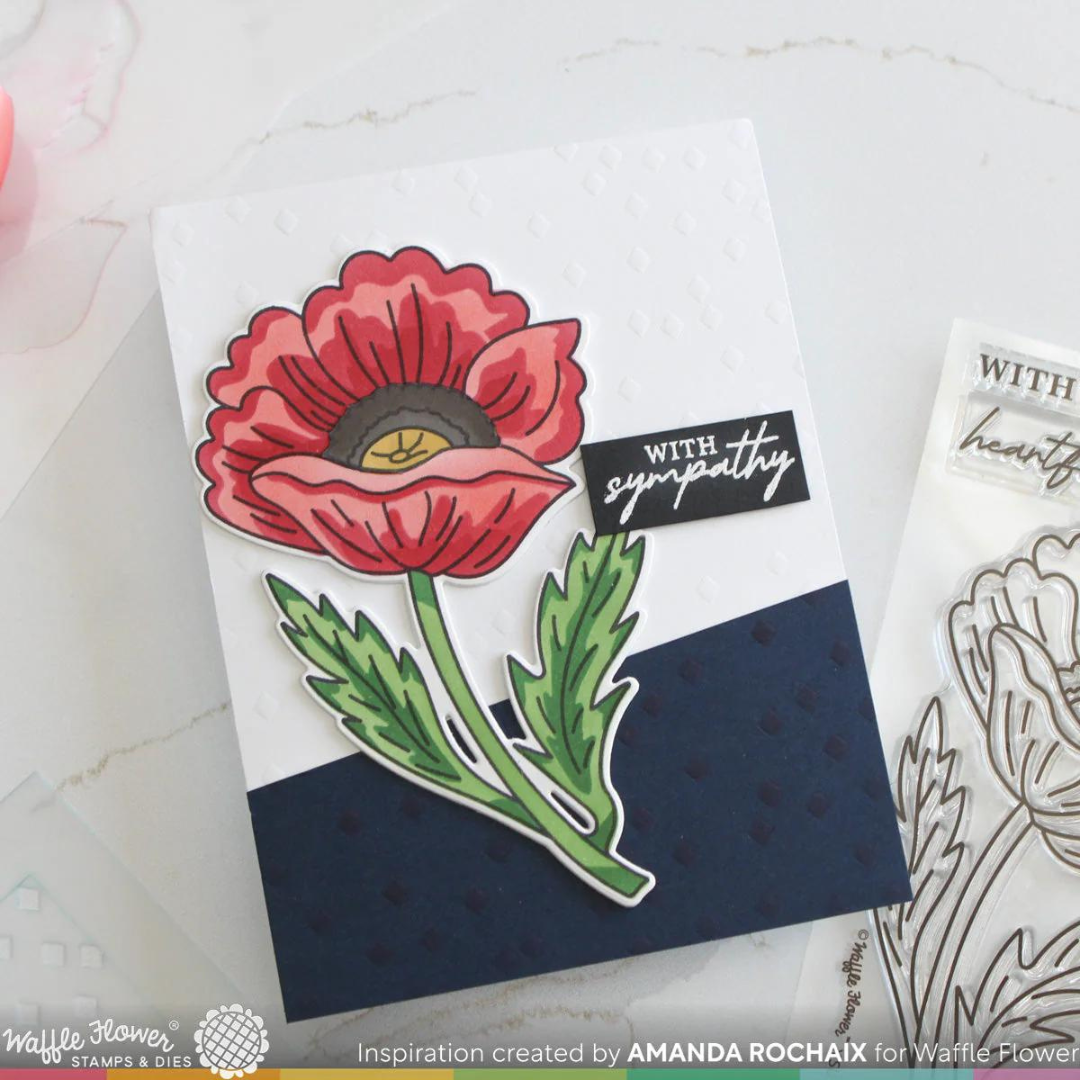 Waffle Flower - Sketched Poppy Matching Die