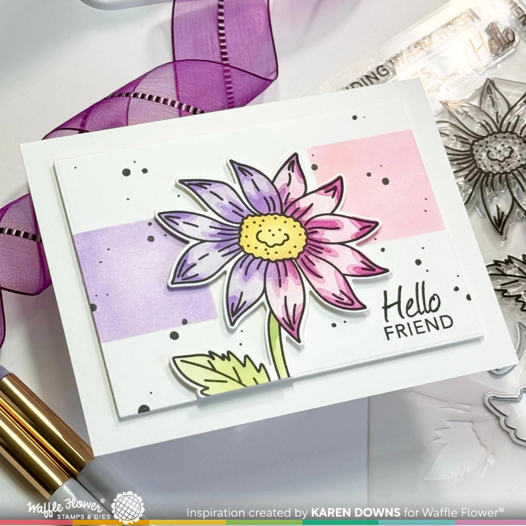 Waffle Flower - Sketched Aster Coloring Stencil