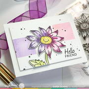 Waffle Flower - Sketched Aster Matching Die