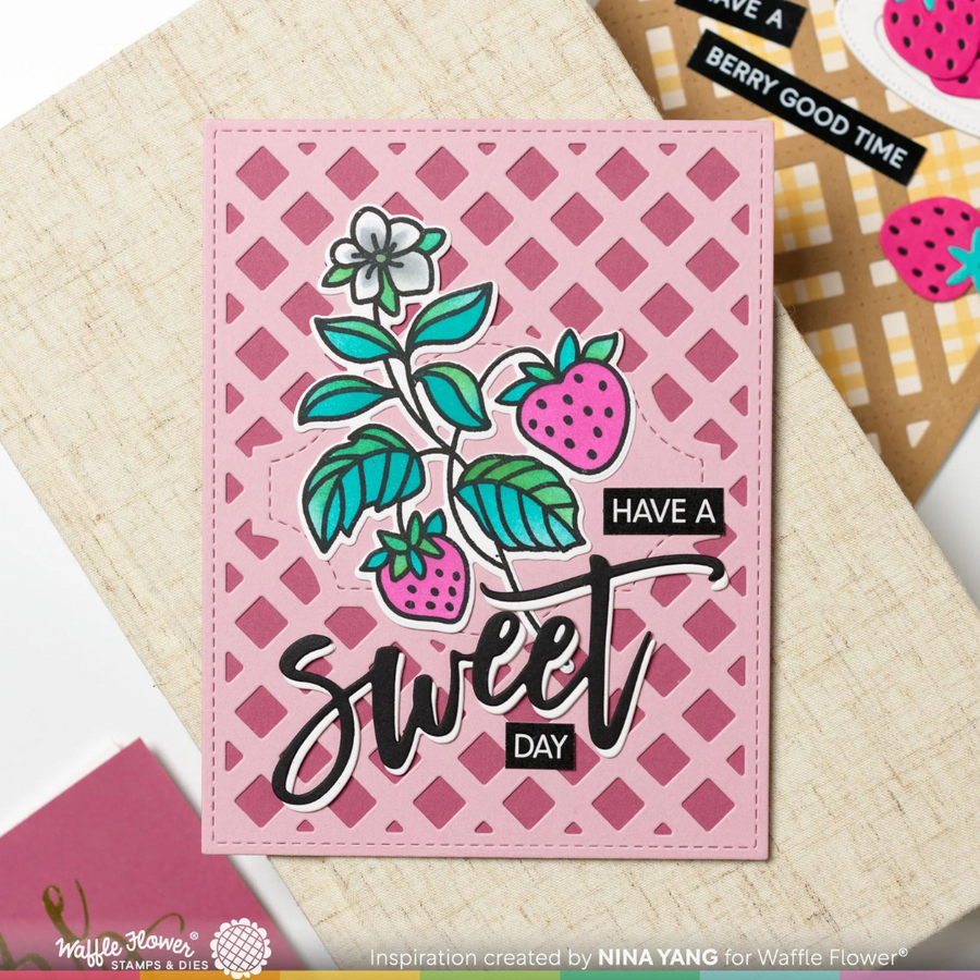 Waffle Flower - Sweet Lattice Panel Die