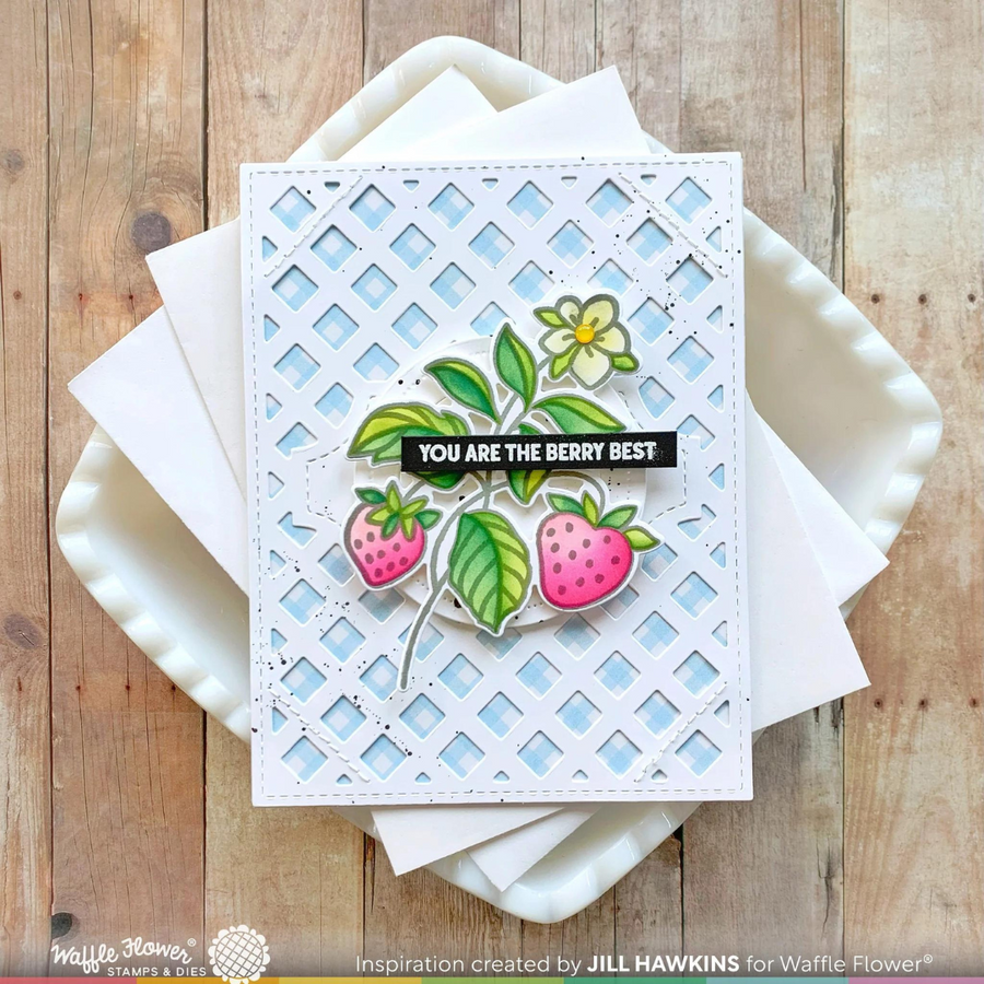 Waffle Flower - Sweet Lattice Panel Die