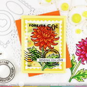 Waffle Flower - Sketched Chrysanthemum Stamp Set