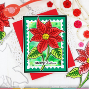 Waffle Flower - Sketched Poinsettia Stamp Set