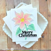 Waffle Flower - Sketched Poinsettia Coloring Stencil