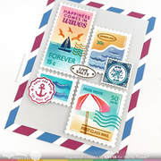 Waffle Flower - Postage Collage Beach Days Stamp Set