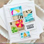 Waffle Flower - Postage Collage Beach Days Stamp Set