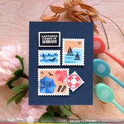 Waffle Flower - Postage Collage Beach Days Stamp Set