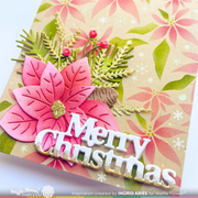 Waffle Flower - Poinsettia Background Stencil