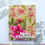 Waffle Flower - Merry Christmas Print Die