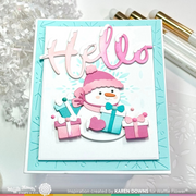 Waffle Flower - Snowcapped Hello Word Die