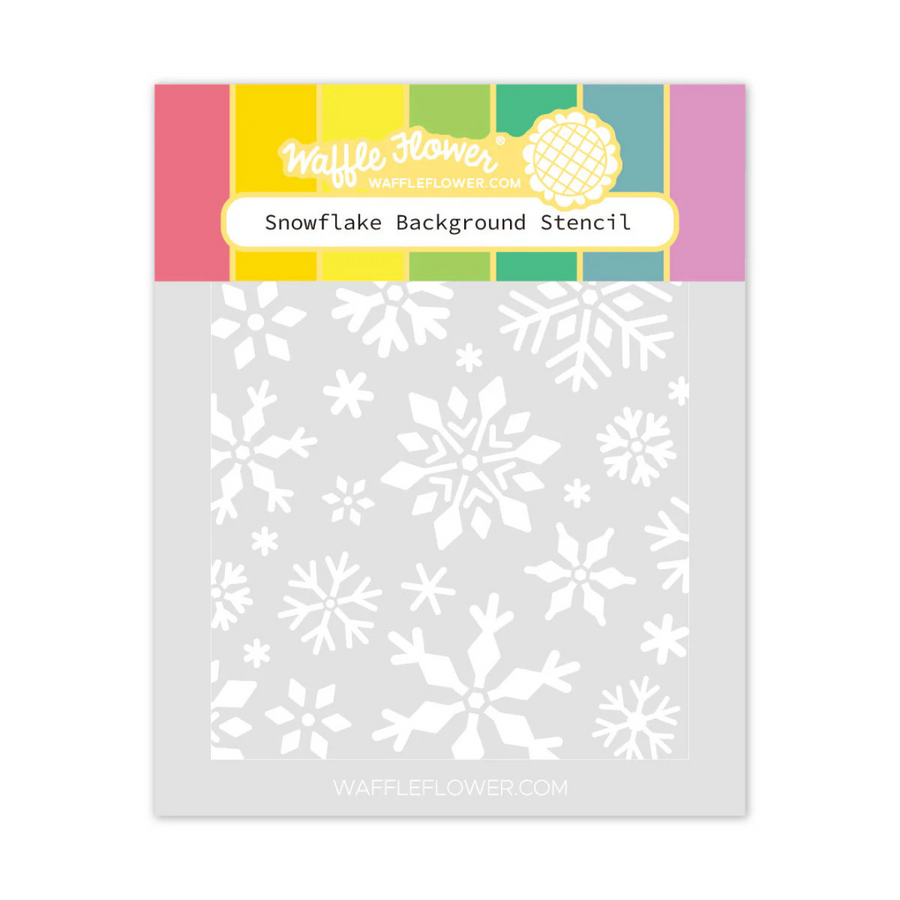 Waffle Flower - Snowflake Background Stencil