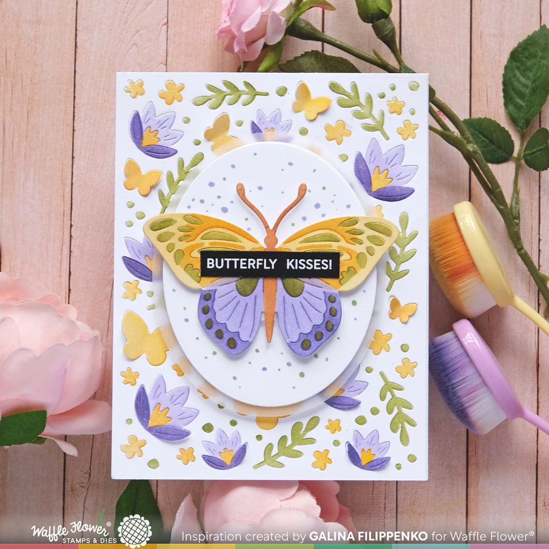 Waffle Flower - Butterfly Focal Stencil