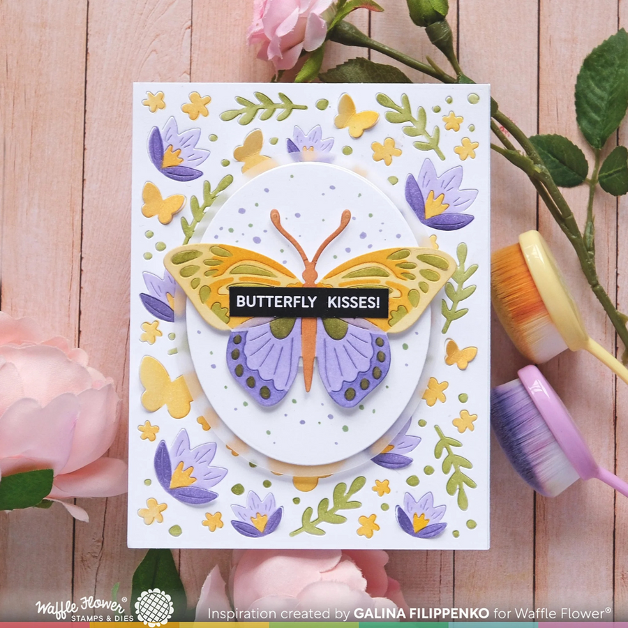 Waffle Flower - Butterfly Focal Stencil