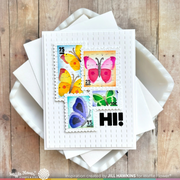 Waffle Flower - Postage Collage Butterfly Stencil