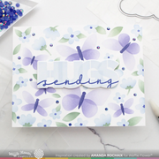 Waffle Flower - Postage Collage Spring Breeze Stencil